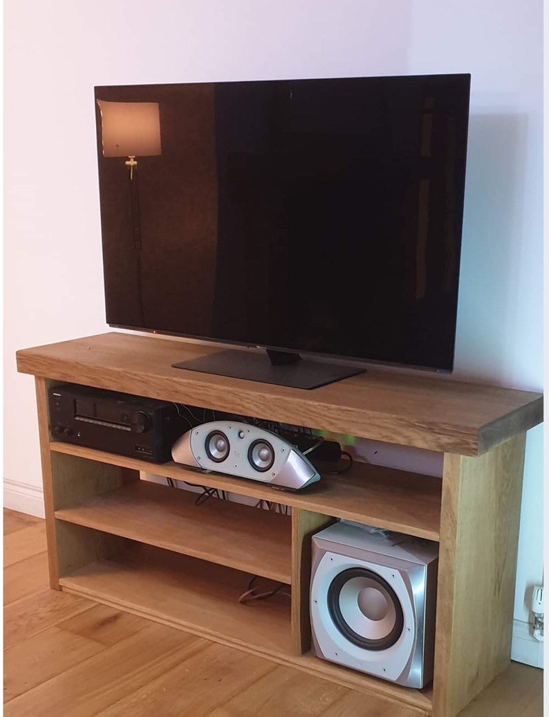 Oak tv unit oak media unit sideboard wooden media unit. TV Etsy