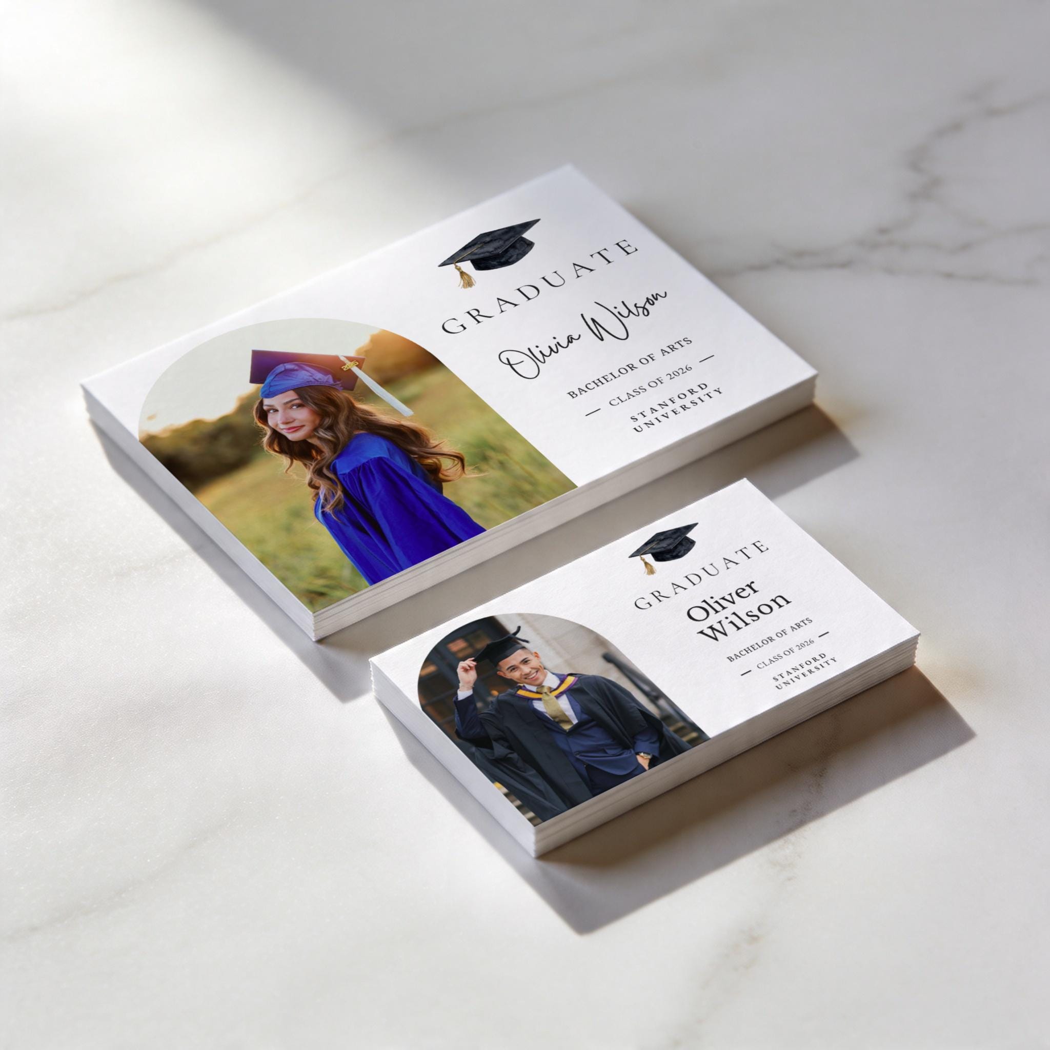 Graduation Insert Card Template With Photo, Editable Grad Party ...