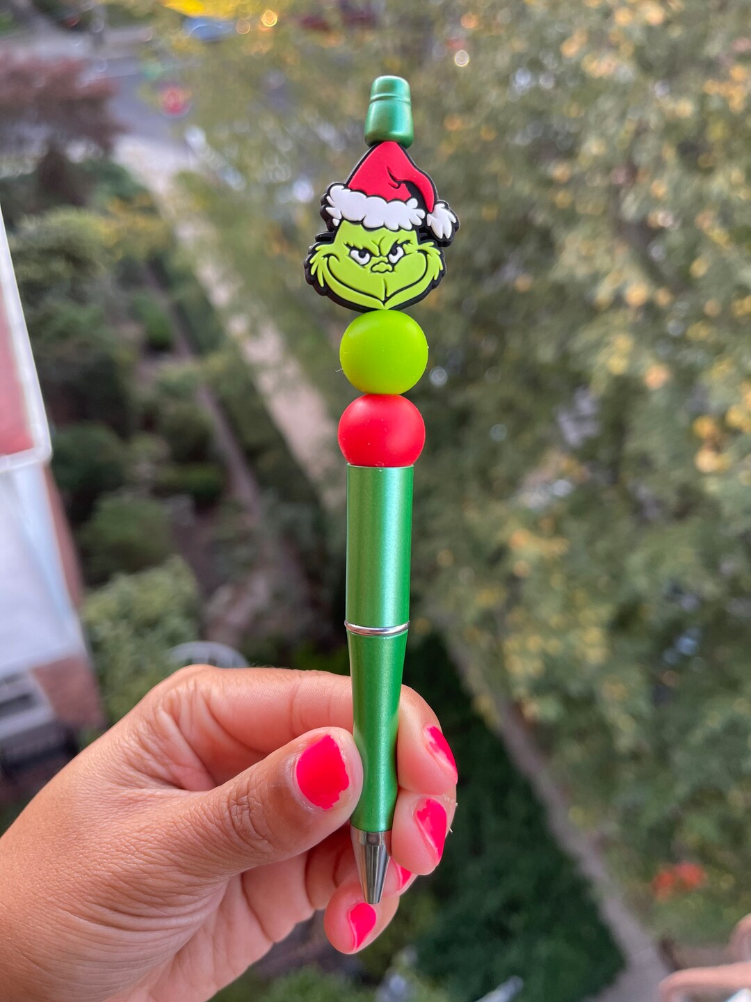 El Grinch Bead Pen / El Grinch Pen Etsy México