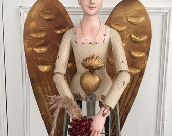 Antique Gold Wings! People, this is for the wings NOT THE DOLL!