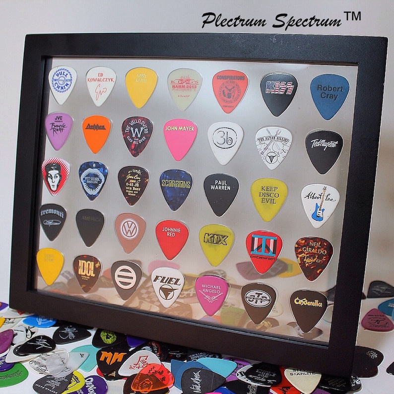 Guitar Pick Display Clear Holds 35 Guitar Picks 8 Etsy