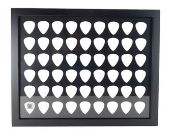 NO FRAME - 11” x 14” BLACK Guitar Pick Display Insert - Holds 54 Picks - No Frame Included, Insert Only
