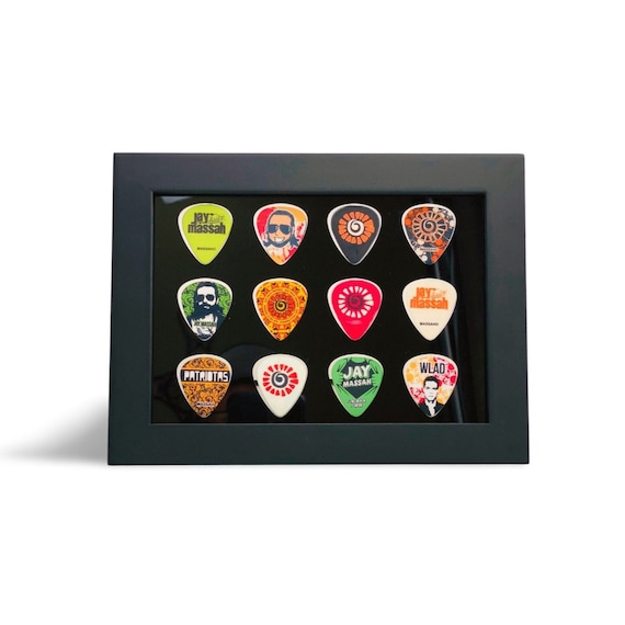 2 Stück Acryl-Displaybox Für Gitarrenplektren – Transparent Mit Schwarzem Boden, Staubdicht