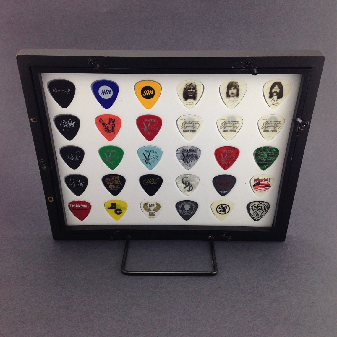 Guitar Pick Display White 8 x 10 Double Sided Etsy