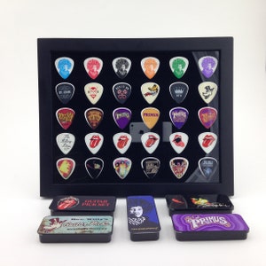 8 x 10 Guitar Pick Display - FRAME NOT INCLUDED, Insert Only (Clear, Black) Holds 30 Picks