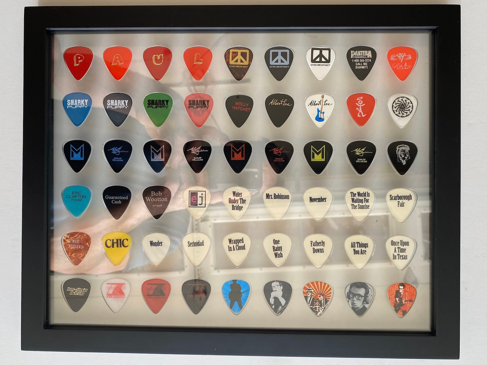 11 X 14 Guitar Pick Display Holds 54 Picks FRAME Etsy