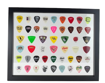 11” x 14” COMBINATION Guitar Bass Pick Display Frame - CLEAR - Frame Included