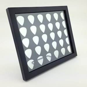 Guitar Pick Display - Black - 8" x 10" Double Sided Horizontal - Holds 30 Guitar Picks - FRAME INCLUDED image 4