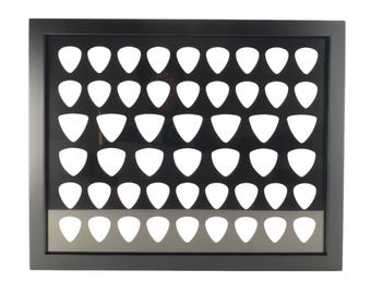 11” x 14” COMBINATION Guitar Bass Pick INSERT - BLACK - No Frame Included, Insert Only