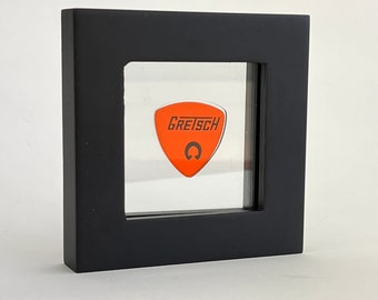 3" x 3" - Rounded Bass CLEAR/BLACK  Guitar Pick Display Frame