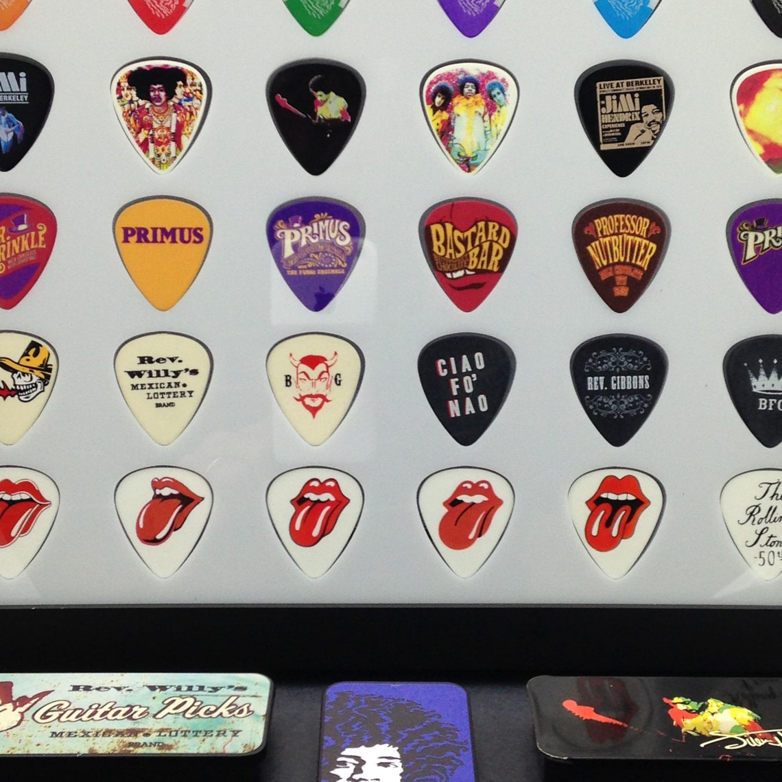 Guitar Pick Display White 8 x 10 Double Sided Etsy