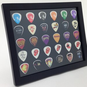 Guitar Pick Display - Black - 8" x 10" Double Sided Horizontal - Holds 30 Guitar Picks - FRAME INCLUDED image 3