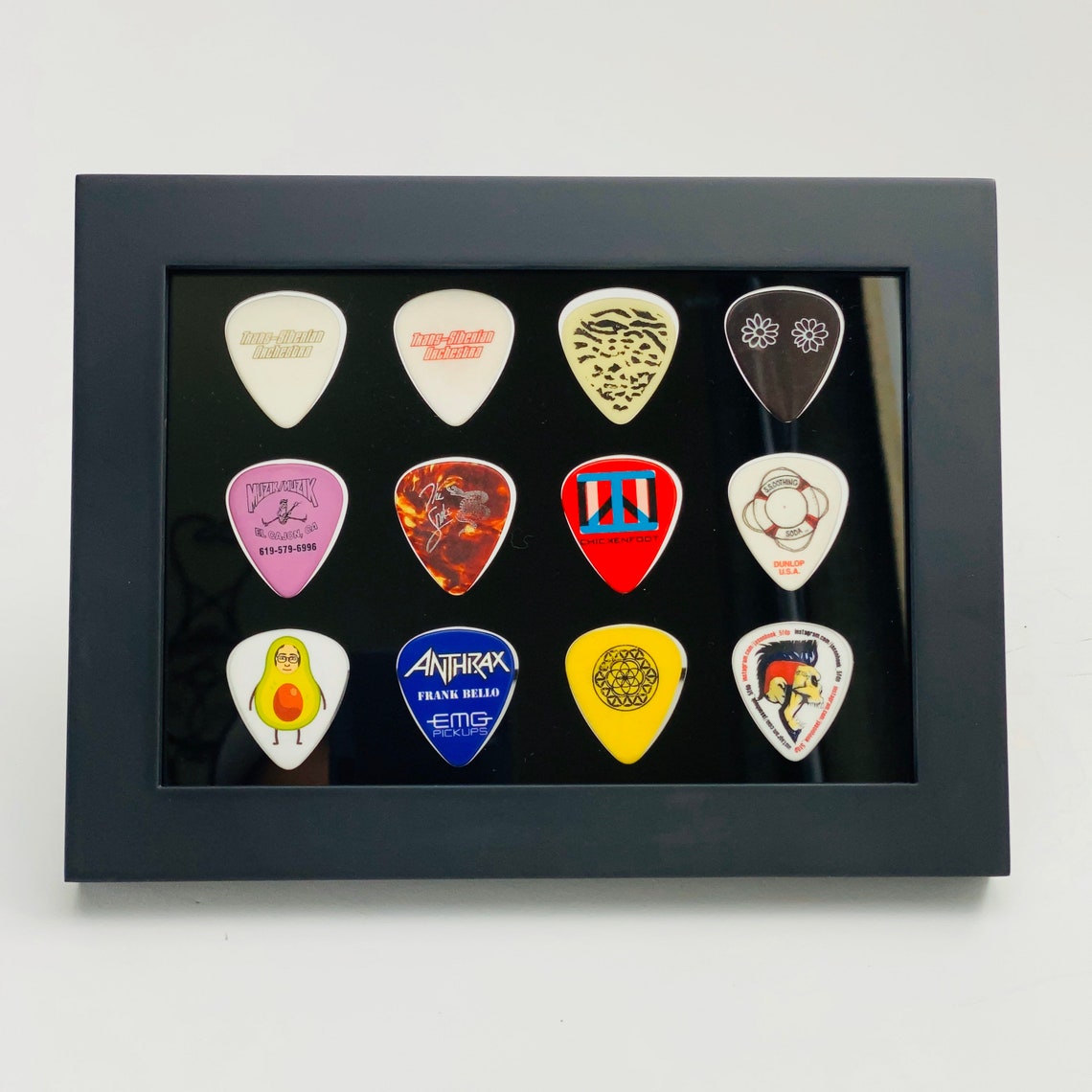 5 X 7 Guitar Pick Display Horizontal Frame Etsy