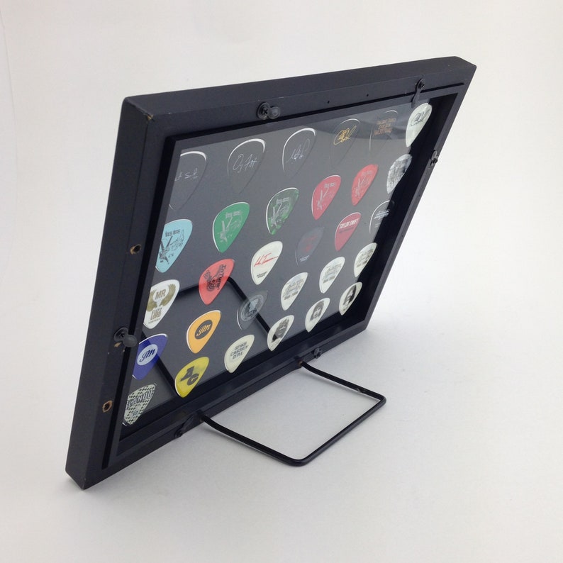 Guitar Pick Display - Black - 8" x 10" Double Sided Horizontal - Holds 30 Guitar Picks - FRAME INCLUDED image 8