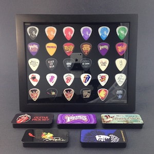 Guitar Pick Display - Black - 8" x 10" Double Sided Horizontal - Holds 30 Guitar Picks - FRAME INCLUDED image 10