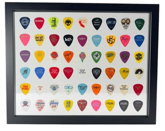 11” x 14” Guitar Pick Display Frame - Holds 54 Picks - CLEAR - FRAME INCLUDED