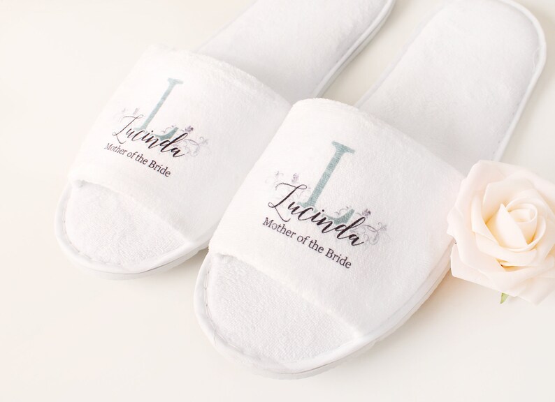 personalised wedding slippers