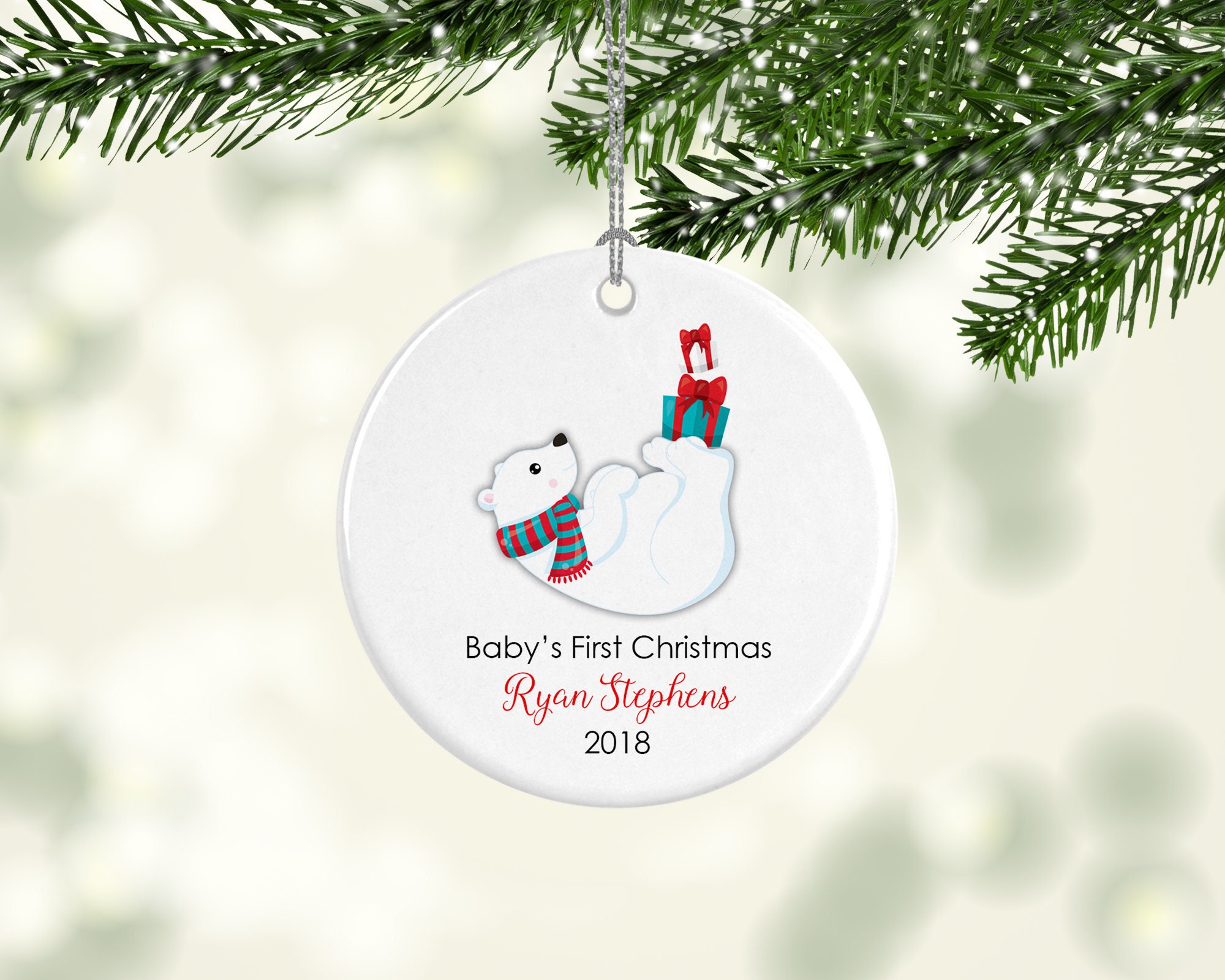 personalised baby christmas decorations