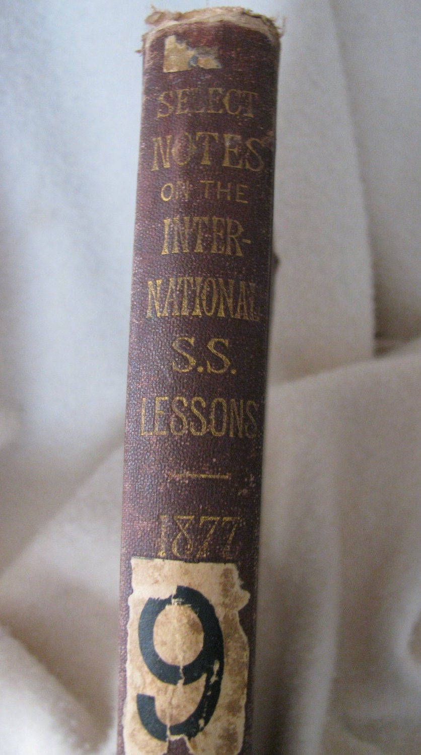 1877 Select Notes On The International Sabbath School Lessons Etsy