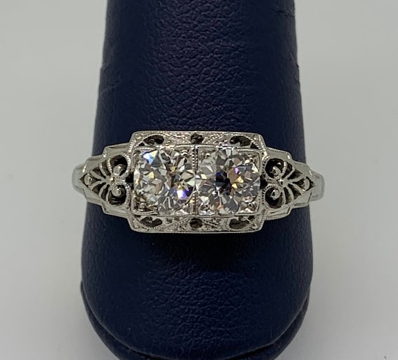 2 diamond estate ring - image 1