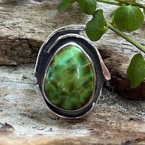 Autumn Creek Turquoise Sterling Silver Ring - Size 8.75