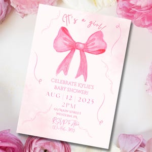 Pink Baby Shower Invitation Template