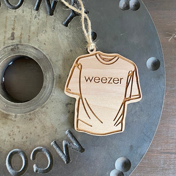 Vintage Weezer Concert T-Shirt Ornament, Personalized Ornament, Rock Band Ornament, Rock Band T-Shirt, Pop Punk Ornament, Punk Rock