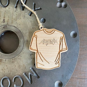 Vintage Anthrax Concert T-Shirt Ornament, Personalized Ornament, Rock Band Ornament, Vintage Concert Tee, Metal Band T-Shirt, Thrash Metal
