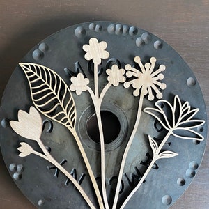 5pc lasergesneden houten bloemen, houten bloemboeket, houten bloemen, natuurlijk decor, boeketalternatief, bohodecor, houten boeket (WB3)