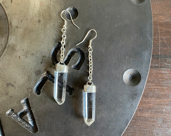Crystal Quartz Artisan Boho Chic Boho Crystal Point Crystal Jewelry Handmade Rustic Quartz Crystal Point Necklace Healing Crystals