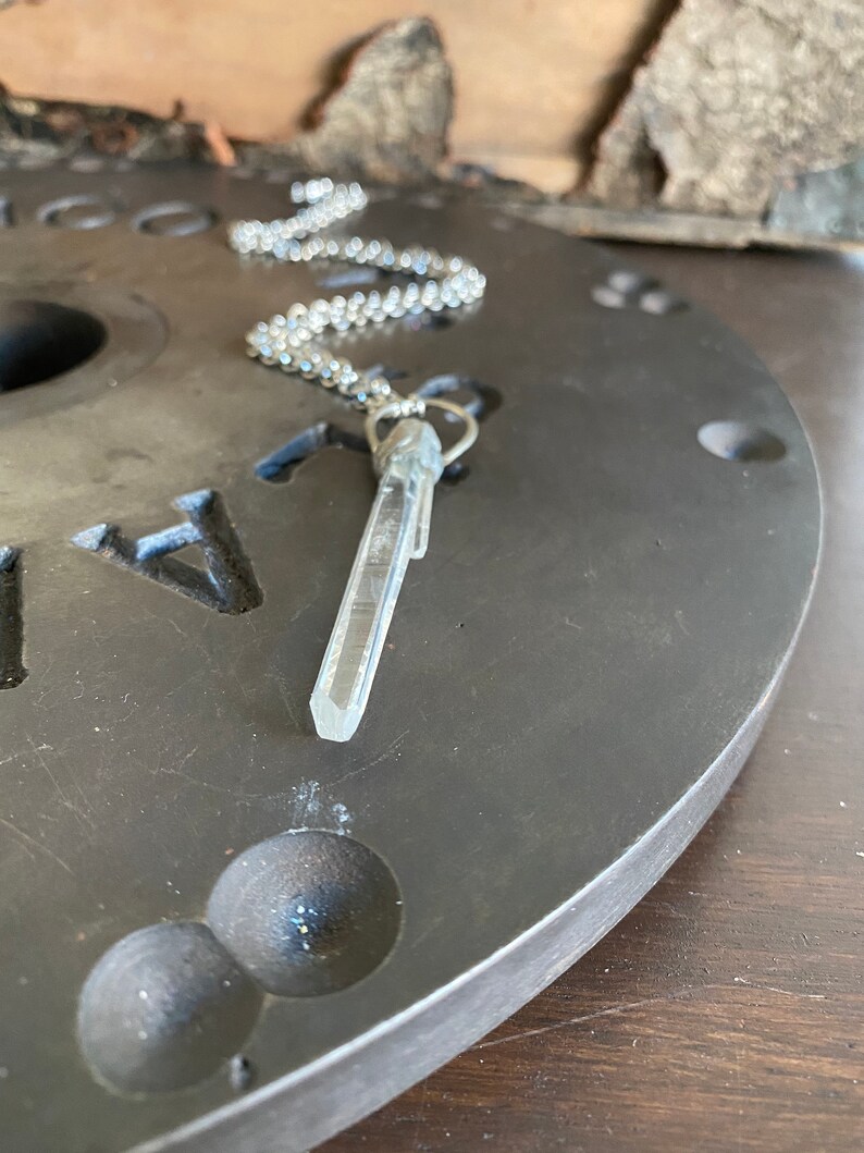 Crystal Quartz Artisan Boho Chic Boho Crystal Point Crystal Jewelry Handmade Rustic Quartz Crystal Point Necklace Healing Crystals