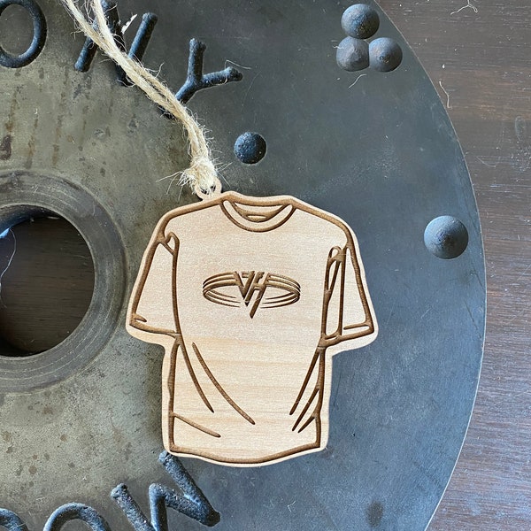 Vintage Van Halen Concert T-Shirt Ornament, Personalized Ornament, Rock Band Ornament, Vintage Concert Tee, Rock Band T-Shirt, Van Halen