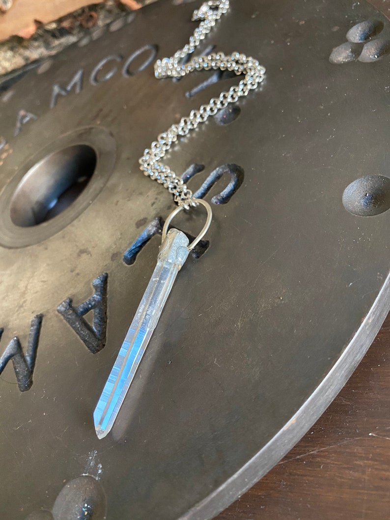 Crystal Quartz Artisan Boho Chic Boho Crystal Point Crystal Jewelry Handmade Rustic Quartz Crystal Point Necklace Healing Crystals