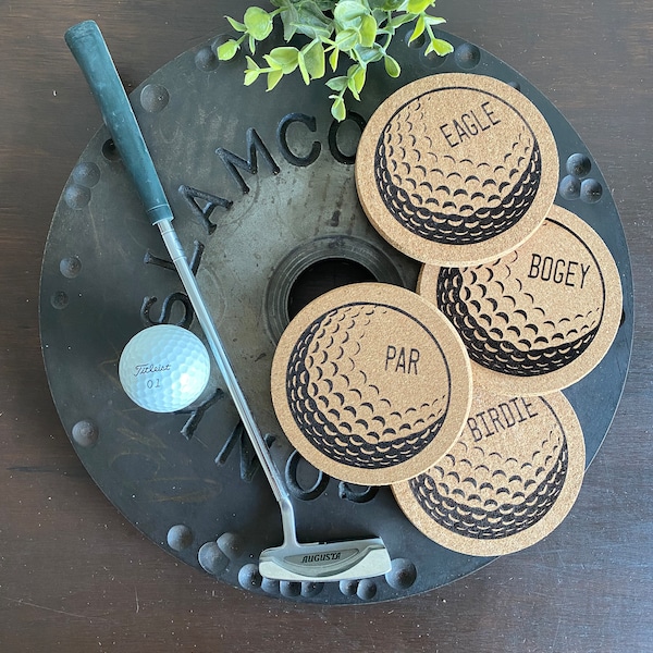 Golf Matchbook Coasters - Boxed Set of 4