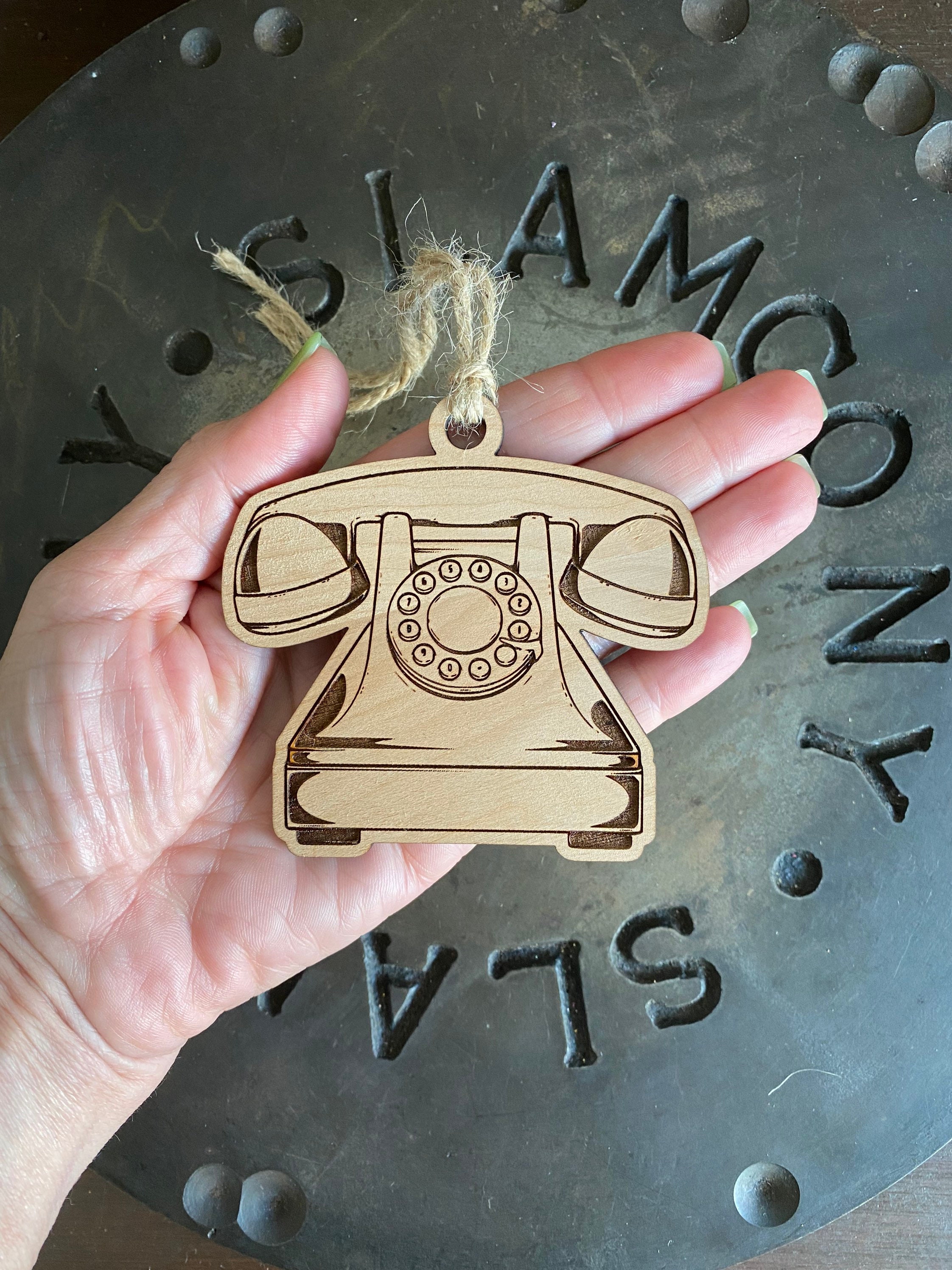 Vintage Rotary Phone Ornament Tree Ornament Old Telephone Etsy