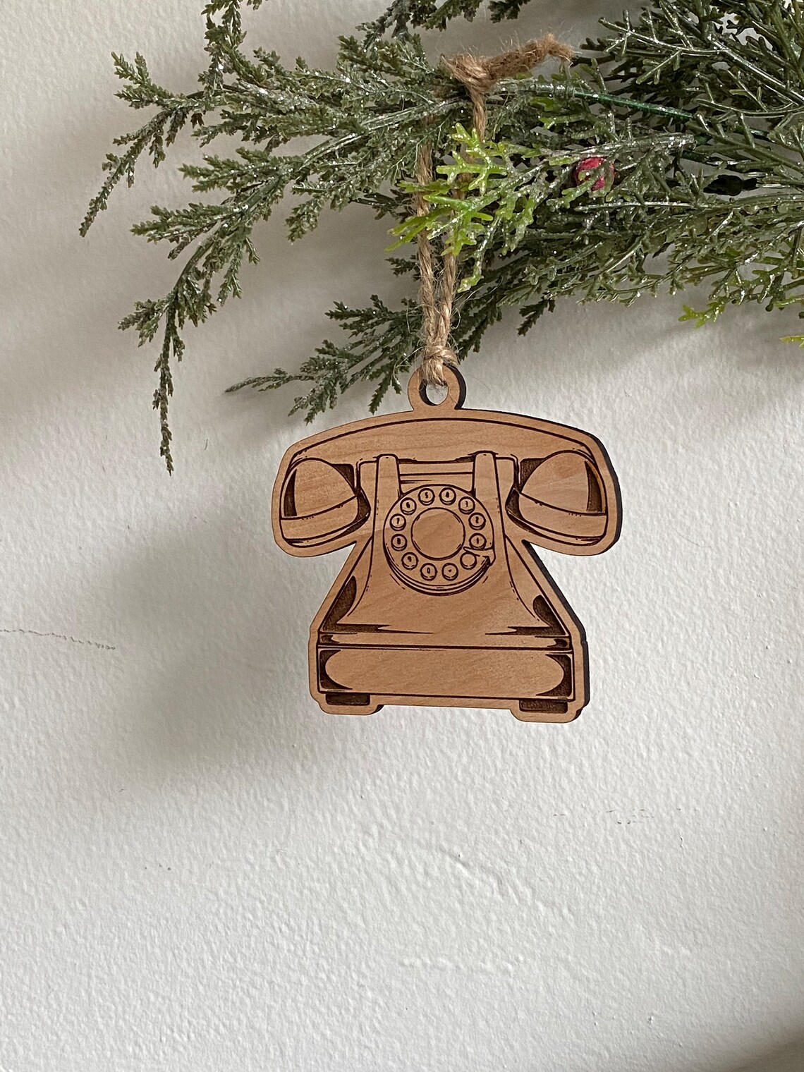 Vintage Rotary Phone Ornament Tree Ornament Old Telephone Etsy