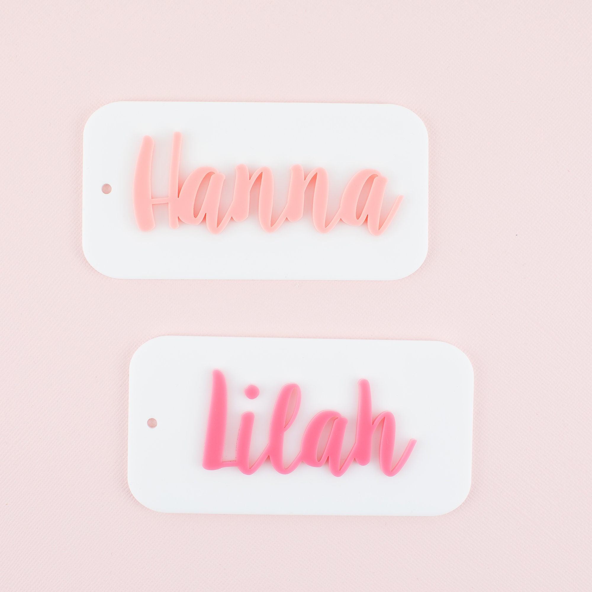 Personalized Acrylic Name Tags Customized Name Tags Heart Etsy