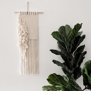 macrame wall hanging| modern fibre tapestry| woven wall art| geometric design| contemporary macrame| minimal| rope art