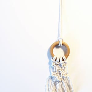macrame diy kit pendant necklace modern fibre tapestry geometric design contemporary macrame minimal rope art image 3