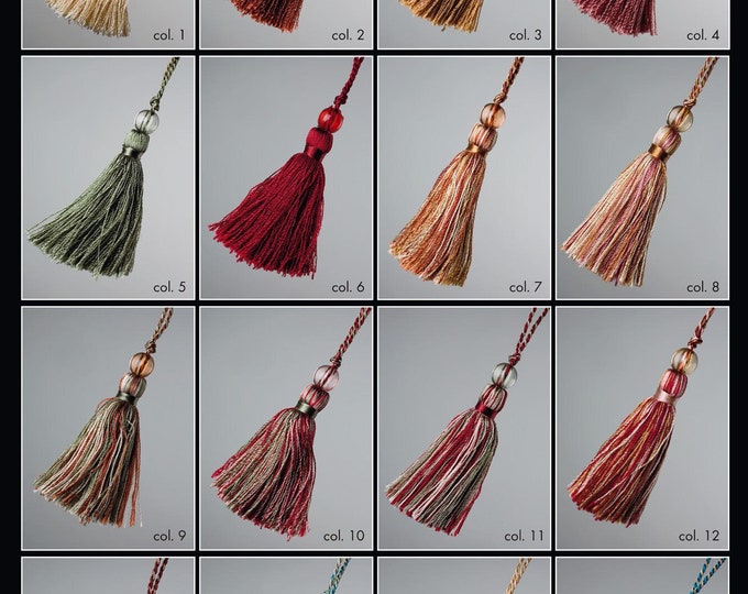 9cm-3.54" 37 Colors  Mini Tassel with Bead | Silky Colorful Tassel With Bead