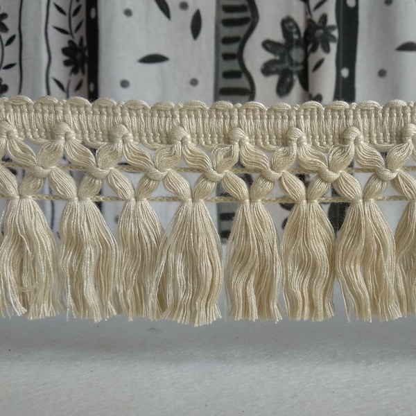 Creme Zopf Quaste Fransen Borte | 8cm-3.15" trims tassel fringe | DIY Crafts, Dress, scarfs,curtains, accesorries trim by the meter