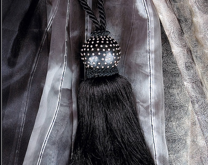 Tieback Holdback strass curtains tie back drapes strass hold back luxury classic tie-back strass long hold-back voiles tassel tieback drapes