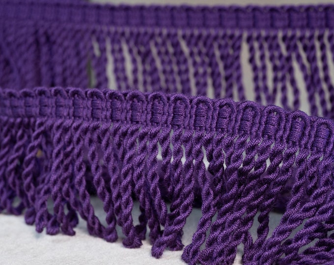 7cm (2.75")  or 11cm (4.33") Relax Bullion Fringe Trim | Royal Blue Bullion Fringe Trim | Sold by the meter