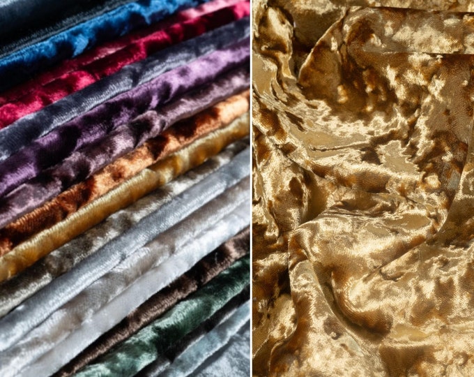 Velvet Luxurious Old Aged Look Antique Upholstery Fabric|138cm-54" width Classic Vintage Velvet Upholstery Fabric|Sold by the meter