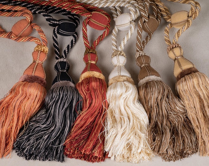 6 colors : Large Luxury High-quality Velvet Tassel Tie Back  35 cm -13.8 inches  Curtain Rope Tiebacks Voile-drapes Holdback