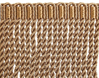 Rayon 10cm or 7 cm Antique Gold Upholstery Bullion Trim | 10cm-3.93 inches or 11cm-4.3 inches Height Bullion Fringe Sold by the meter.