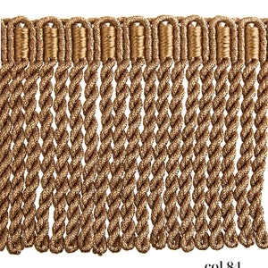 Rayon 10cm or 7 cm Antique Gold Upholstery Bullion Trim | 10cm-3.93 inches or 11cm-4.3 inches Height Bullion Fringe Sold by the meter.