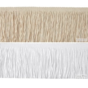 10cm-3.94&quot; 100% Cotton Chainette Trimming | 10 cm - 3.94 inches long chainette fringe trim | Sold By the meter (39&quot;/1.09yards)