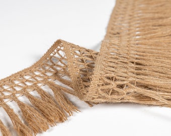 Jute Tassel Fringe Trim | 12 cm - 4.72 inches tassel fringe trims