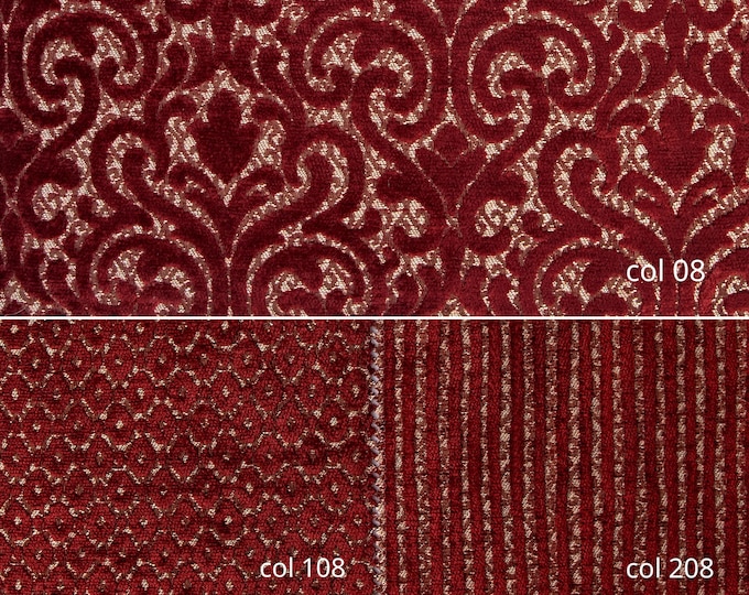 Velvet Red Classic Chenille Upholstery Fabric|140 cm - 55 inches width upholstery fabric